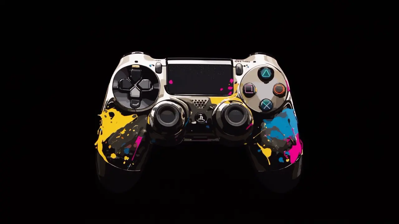 Console, then a neon portal
